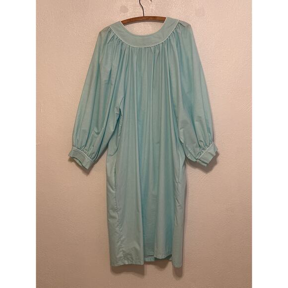 Vintage 60/70s Pierre Cardin House Coat Powder Blue Balloon Sleeves Quite Luxury - Picture 8 of 13